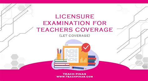 LET COVERAGE 2024: Licensure Examination for Teachers.